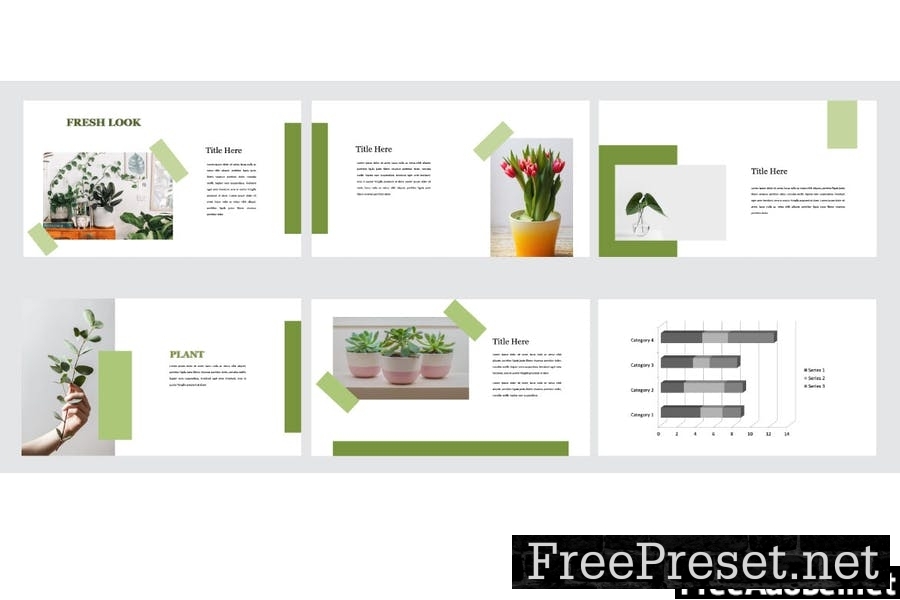 Green Plants - Nature Powerpoint Template E5ZP3QL