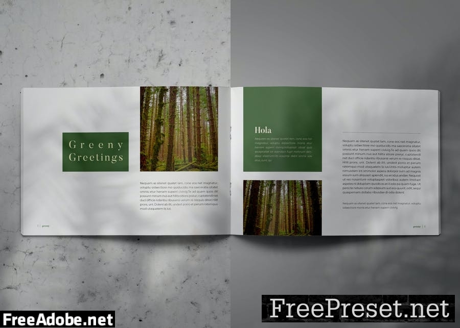 GREENY - Indesign Lookbook Brochure Template v