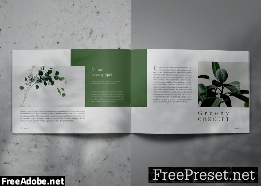 GREENY - Indesign Lookbook Brochure Template v