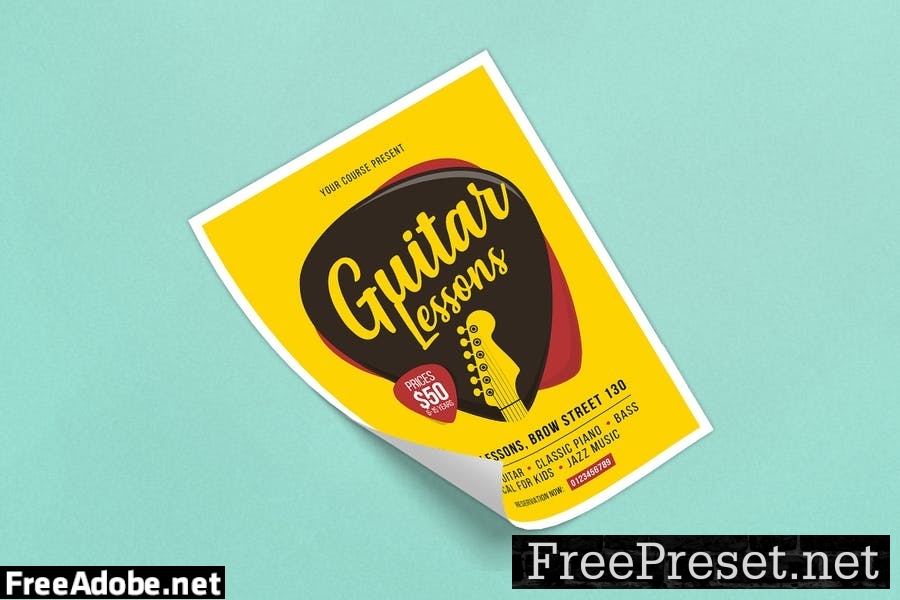 Guitar Lessons Flyer LLSSNYS