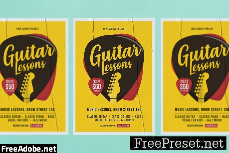 Guitar Lessons Flyer LLSSNYS