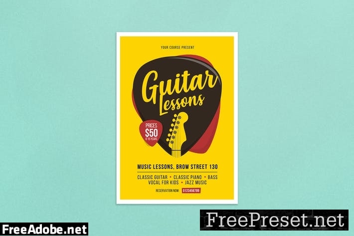 Guitar Lessons Flyer LLSSNYS