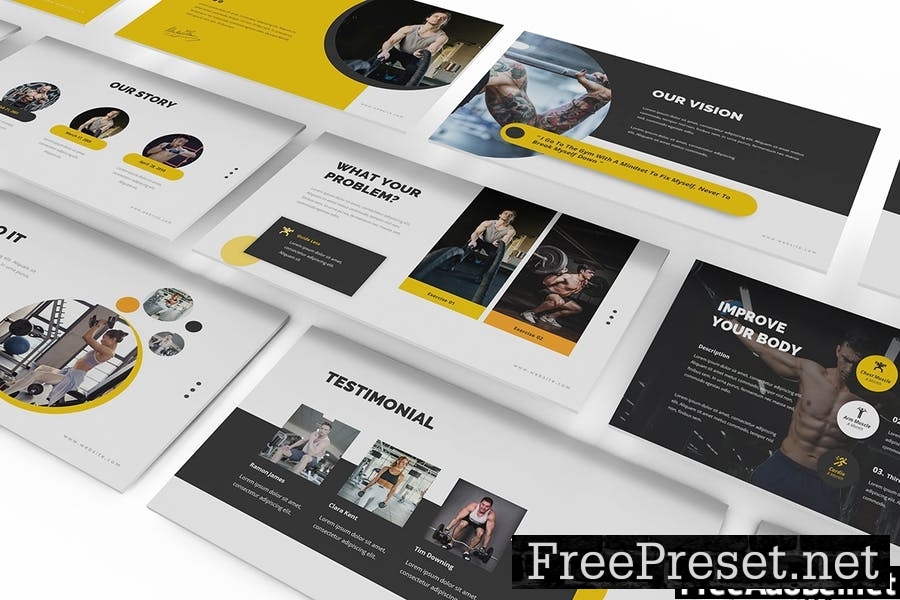 Gym and Fitness Powerpoint Presentation Template