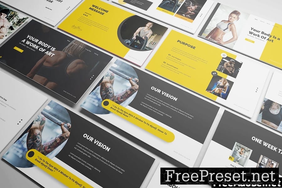 Gym and Fitness Powerpoint Presentation Template