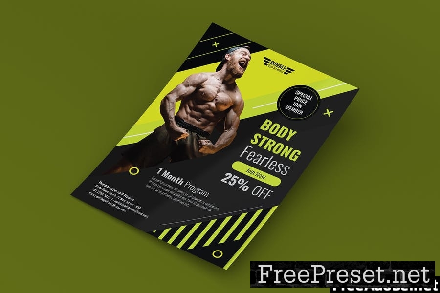 Gym Fitness Flyer Set