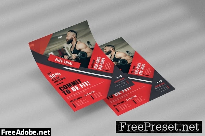 Gym Fitness Flyer Template U4TMXSV