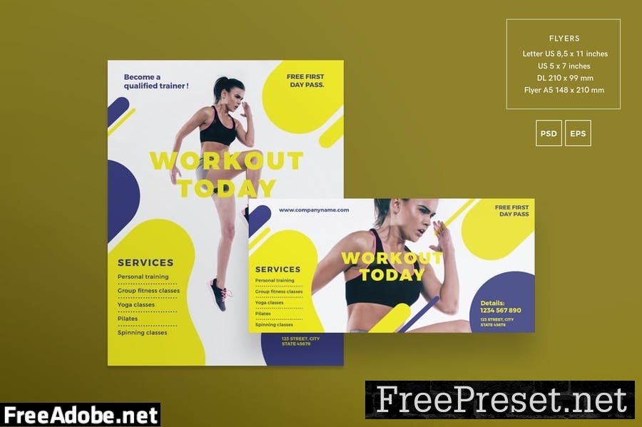 Gym Workout Flyer and Poster Template