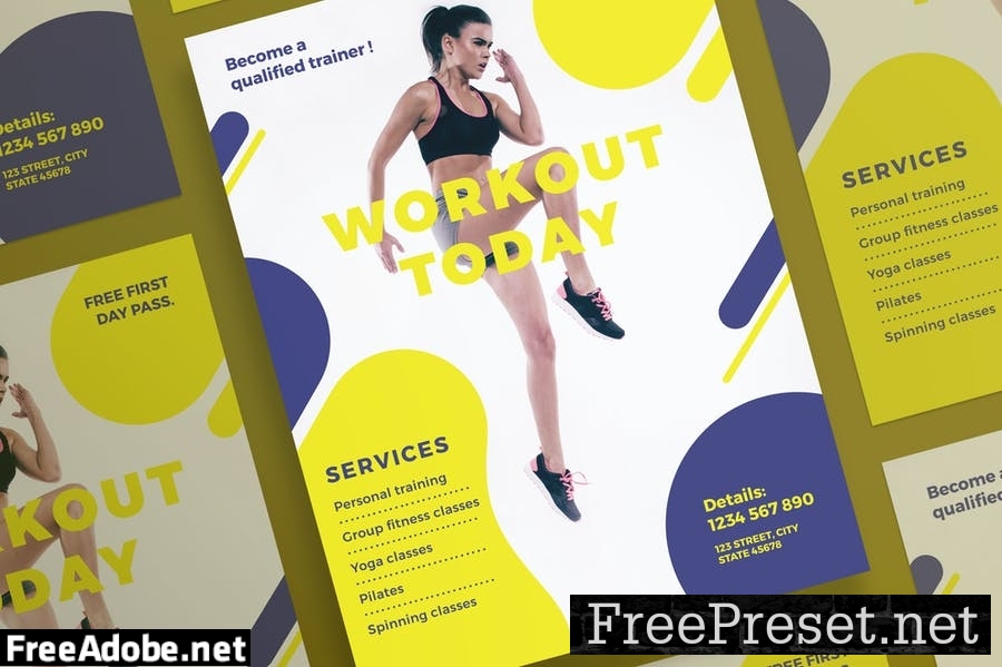 Gym Workout Flyer and Poster Template