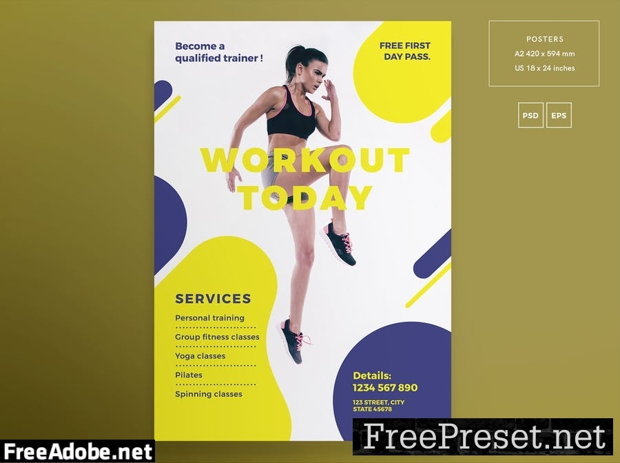 Gym Workout Flyer and Poster Template