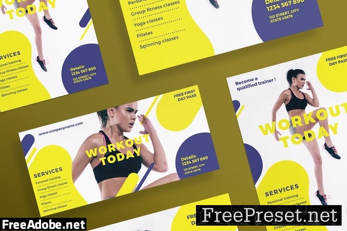 Gym Workout Flyer and Poster Template TP9SVH