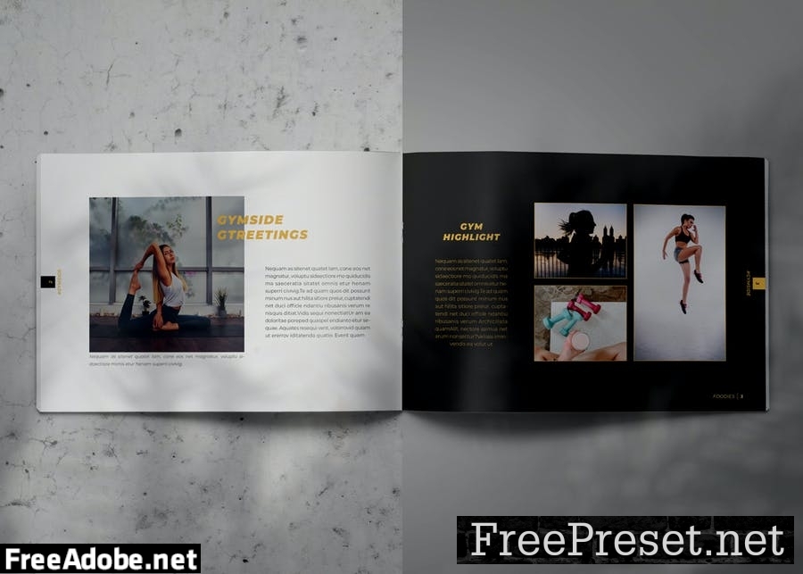 GYMSIDE - Indesign Lookbook Brochure Template