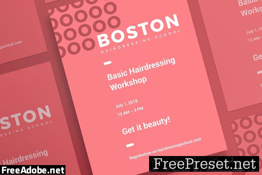 Hairdressing School Flyer and Poster Template