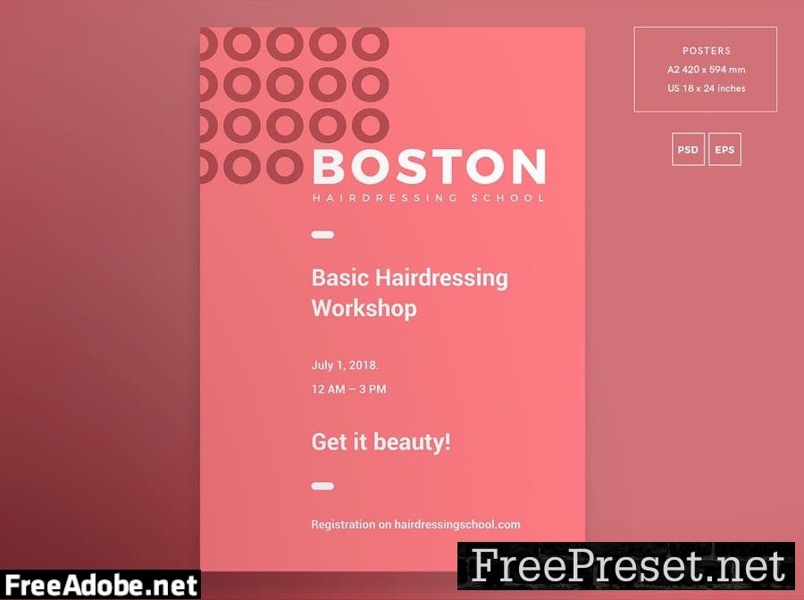 Hairdressing School Flyer and Poster Template