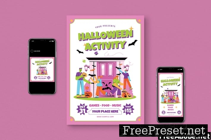 Halloween Activity Flyer Pack 65GDHMX