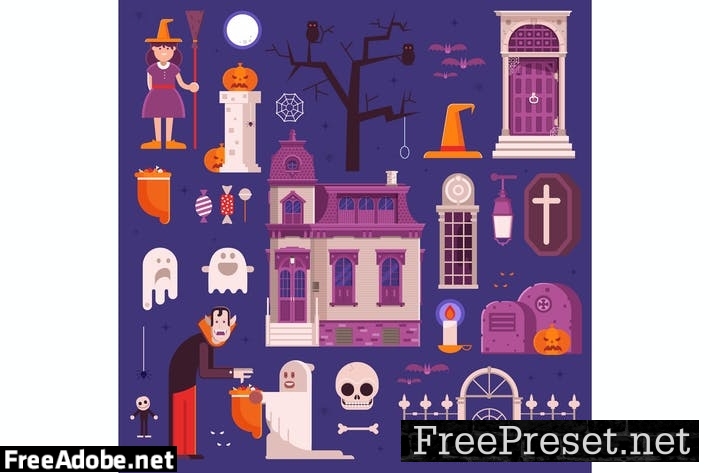 Halloween Elements and Icons Collection JTKRW9W