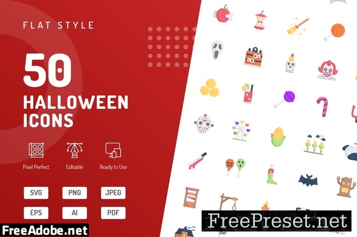 Halloween Flat Icons DCG728U