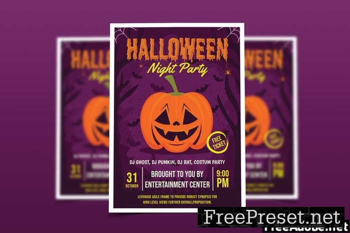 Halloween Flyer Template 8TBV6KG