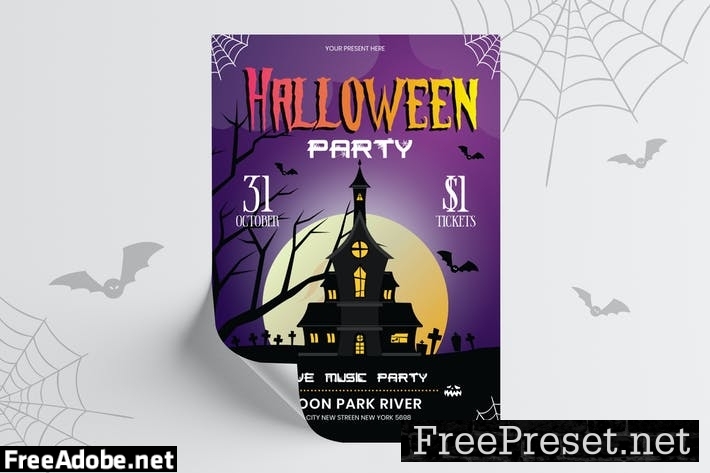 Halloween Flyer Template TMSXP36