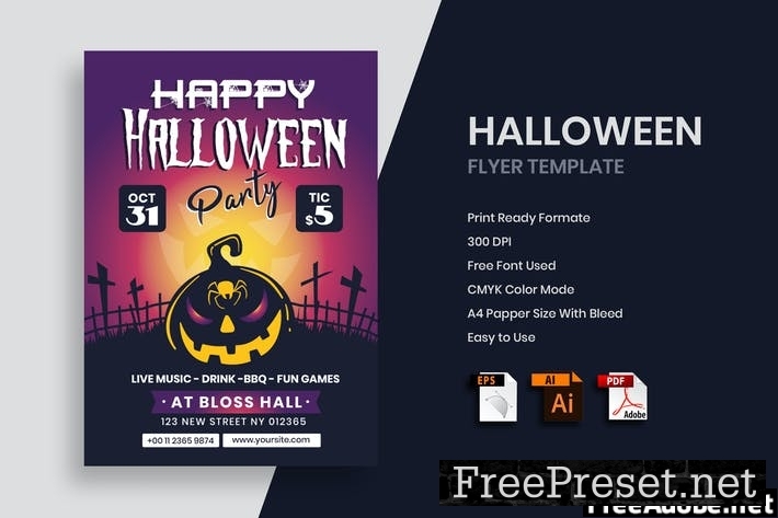 Halloween Flyer Template 649ZEFA