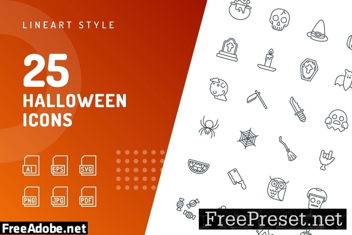 Halloween Line Icons XN2R9KD