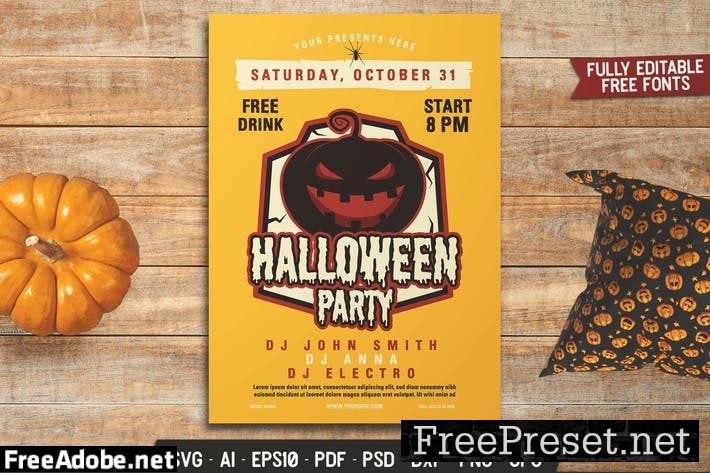 Halloween Music Party Flyer D6L5EA5