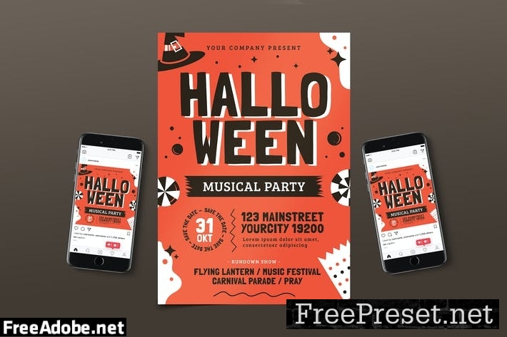 Halloween Online Flyer Pack TNKJL4W