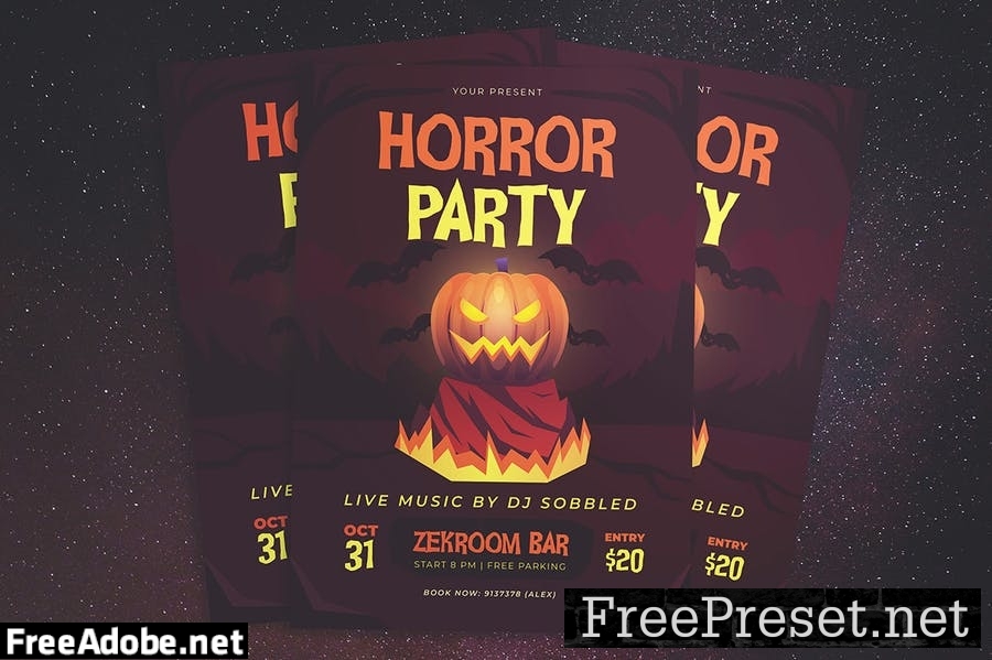 Halloween Party Flyer 5MVWMHX