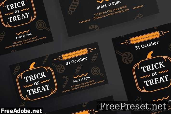 Halloween Party Flyer and Poster Template HAHCY8