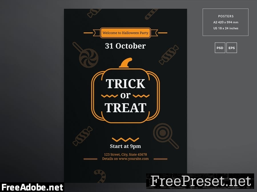 Halloween Party Flyer and Poster Template