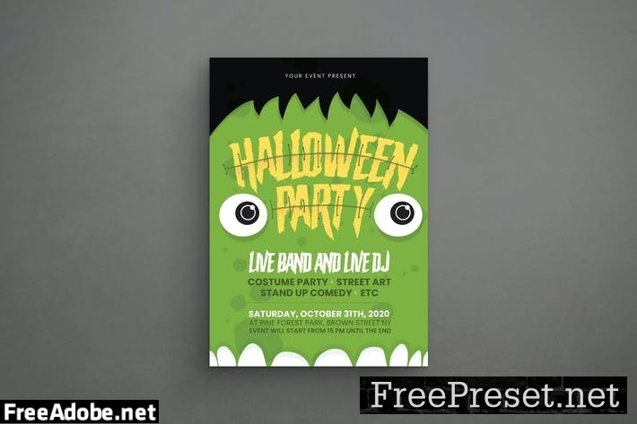 Halloween Party Flyer LVKR3AB