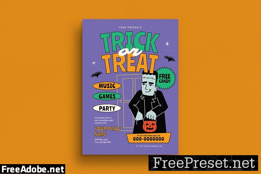 Halloween Trick or Treat Flyer Set