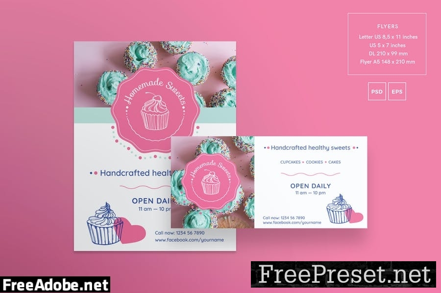 Handcrafted Sweets Flyer and Poster Template