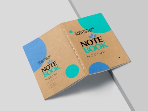 Handstitch A5 Kraft Notebook Mockups 10986954