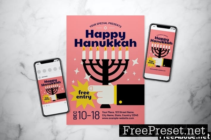 Hanukkah Flyer Set 7LNARM9