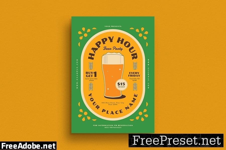 Happy Hour Beer Flyer BWY6UU9