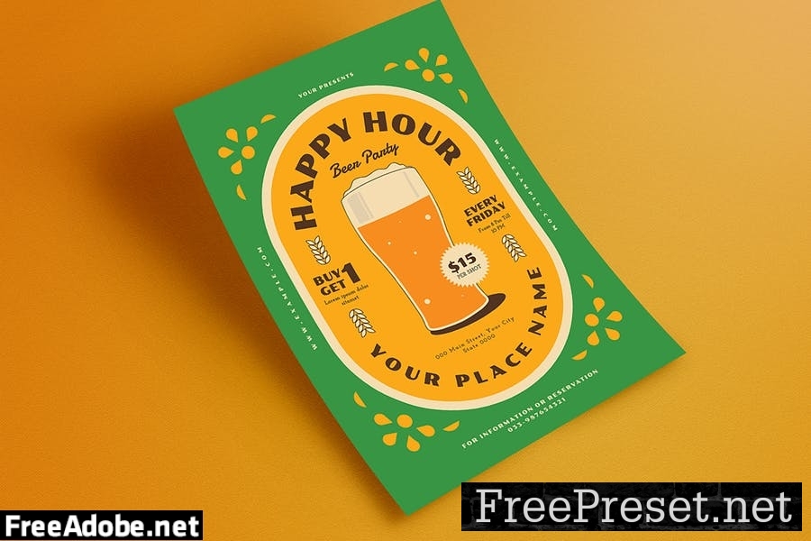 Happy Hour Beer Flyer BWY6UU9