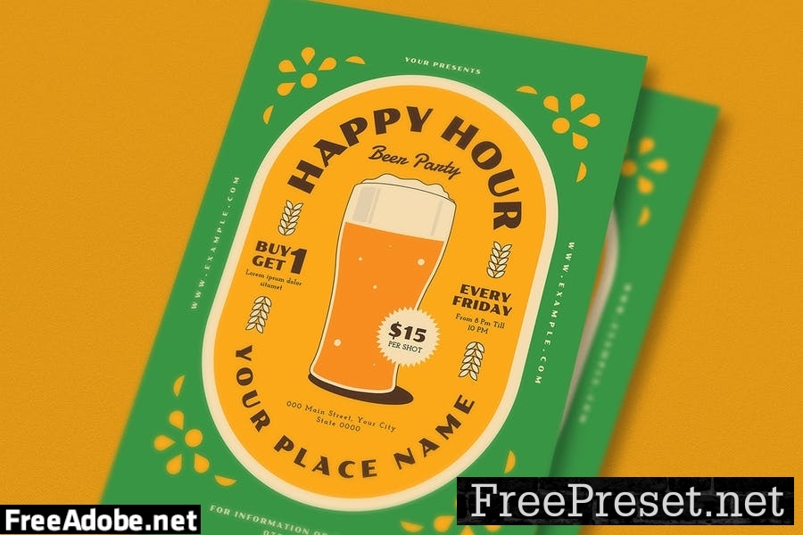 Happy Hour Beer Flyer BWY6UU9