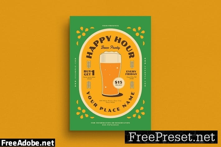 Happy Hour Beer Flyer BWY6UU9