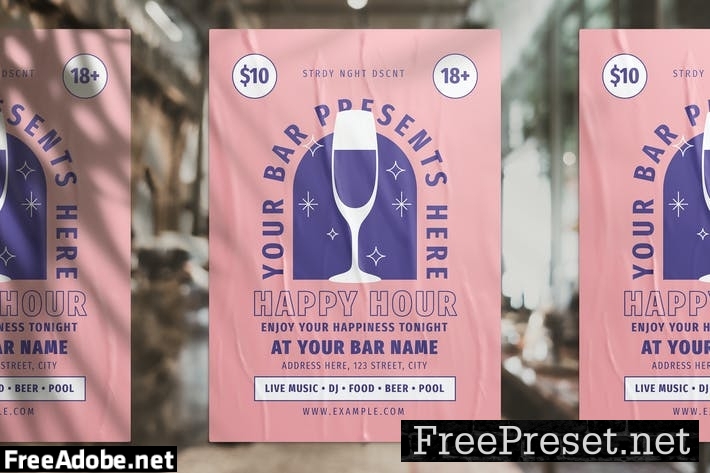 Happy Hour Flyer Z7EGQH2