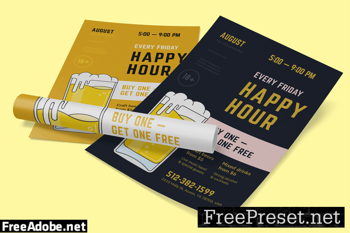 Happy Hour Poster J8KDXE