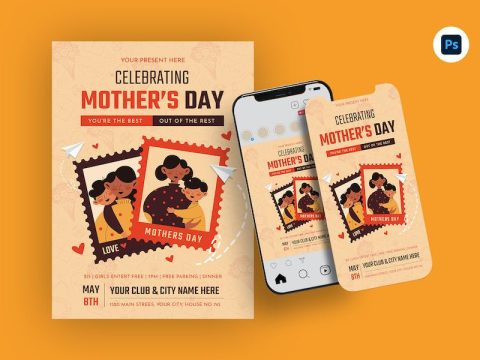 Happy Mother's Day Celebration Flyer Template 38WYAM7