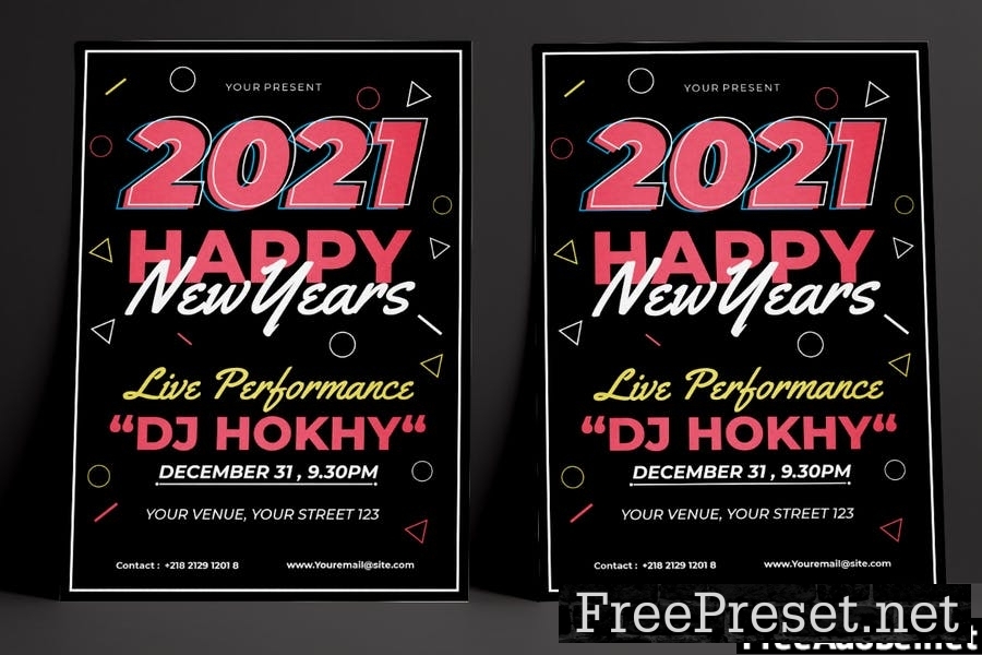 Happy New Years Flyer 94G58TV