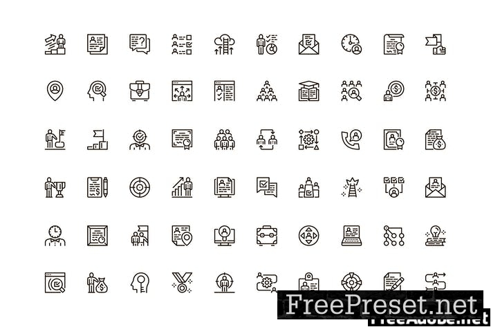 Headhunting Unique Web Line Icons Pack 7RMMKN8