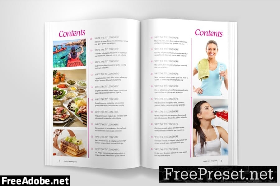 Health Care Magazine Template MG8TH6Q