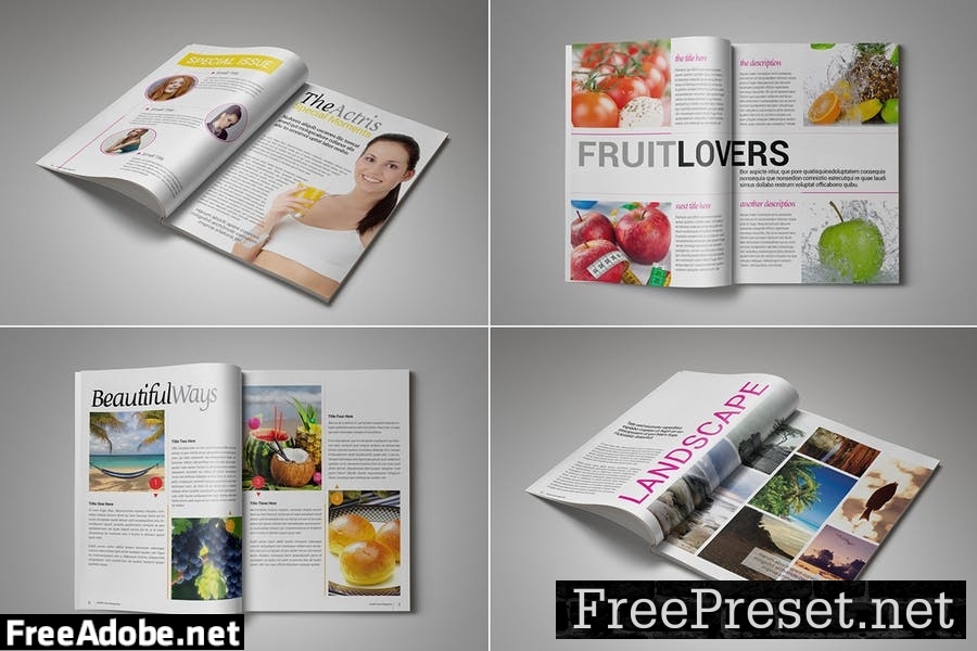 Health Care Magazine Template MG8TH6Q