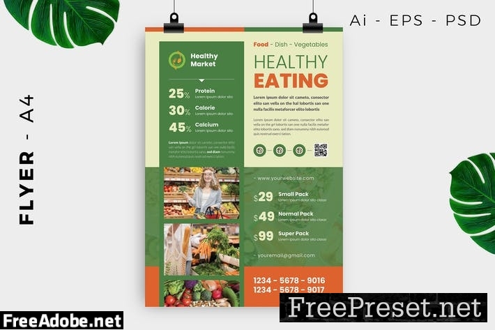 Healthy Food Flyer Design SYTR785