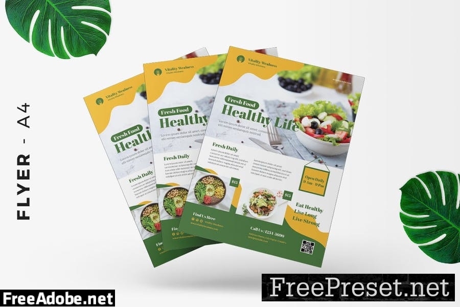 Healthy Food flyer template promotion XNHLJ26