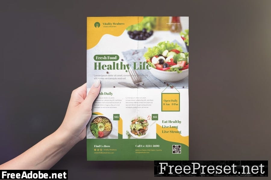 Healthy Food flyer template promotion XNHLJ26