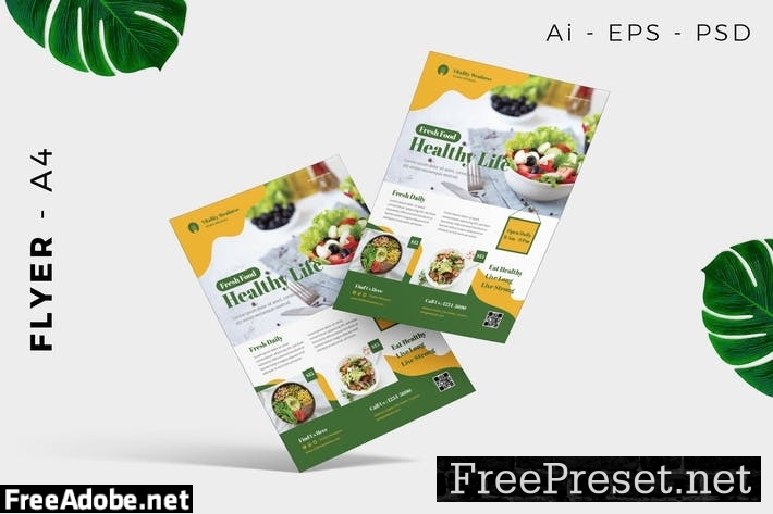 Healthy Food flyer template promotion XNHLJ26