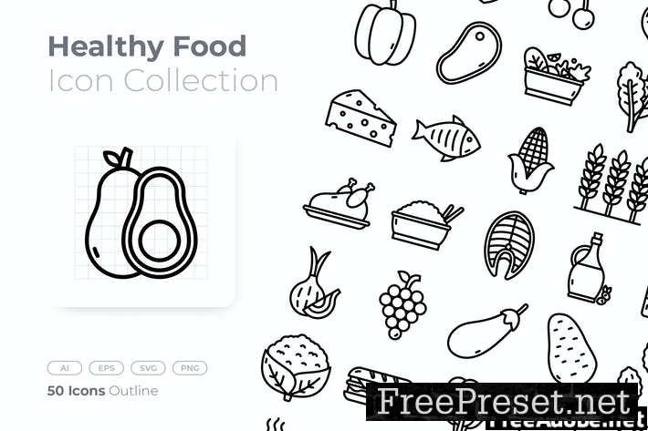 Healthy Food Outline Icon L2N2KV9